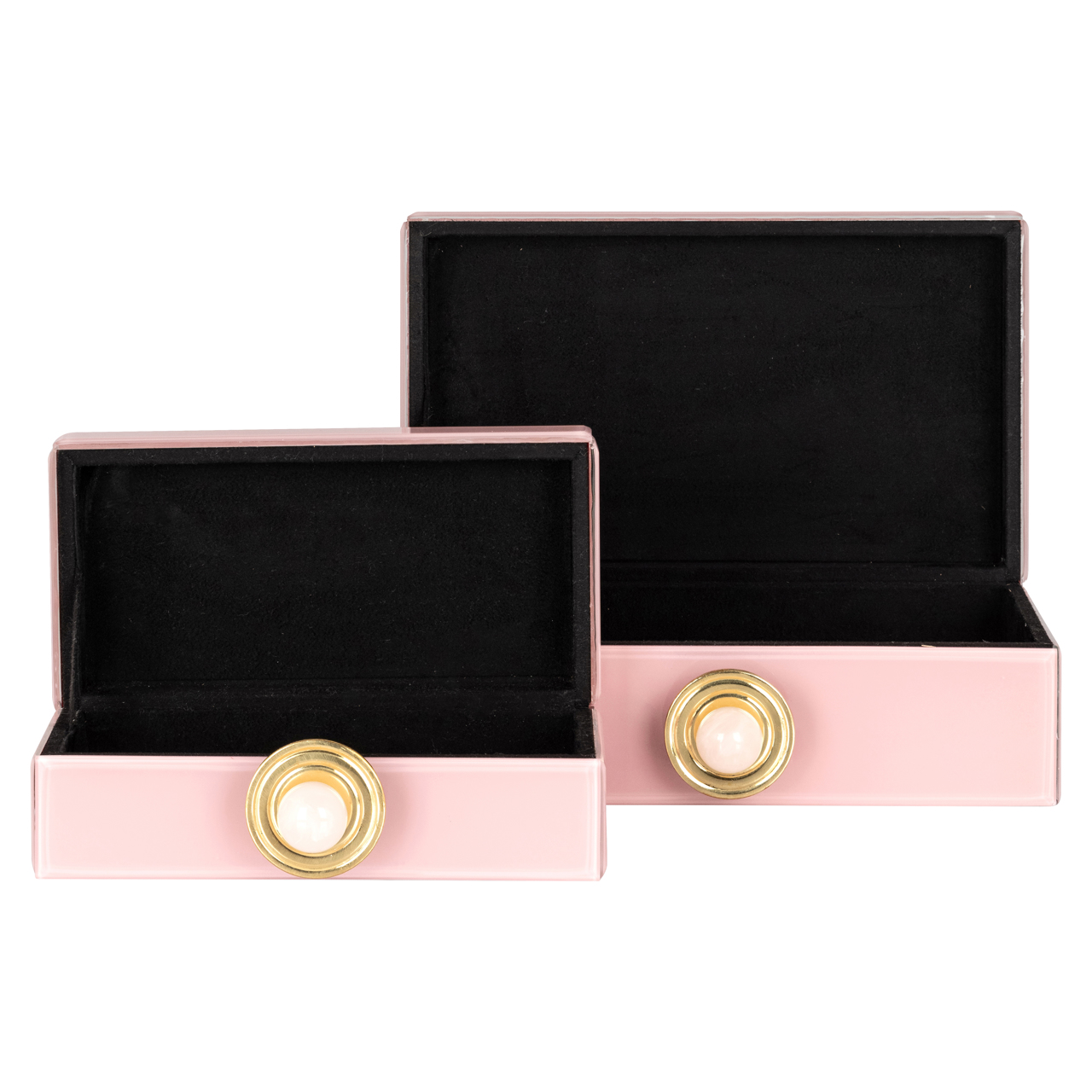 Aufbewahrungsbox Jamila pink small (Resin|Mdf|Glas) - Richmond Interiors