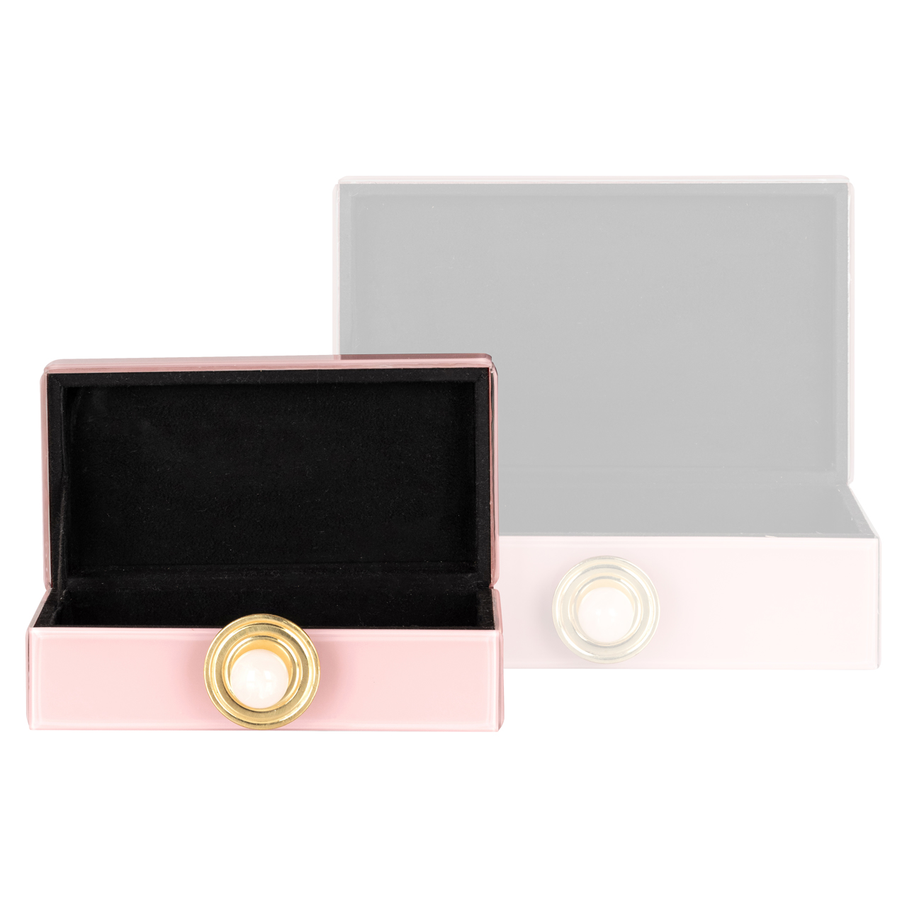 Aufbewahrungsbox Jamila pink small (Resin|Mdf|Glas) - Richmond Interiors