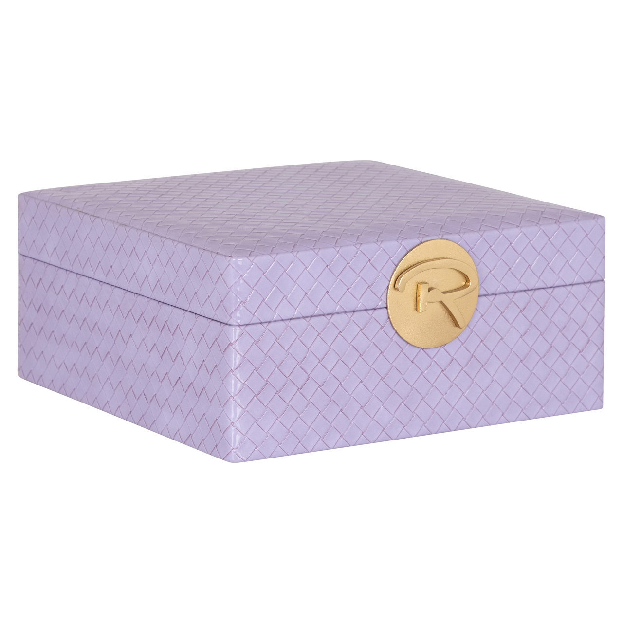Aufbewahrungsbox Jölle purple large (Aluminium|Mdf|Suède|Rexeen) - Richmond Interiors