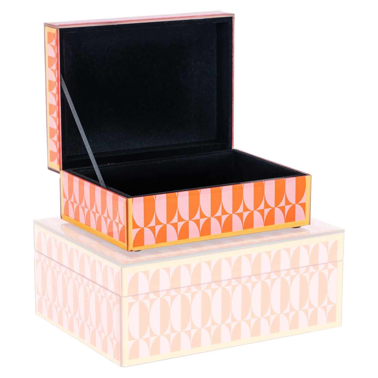 Aufbewahrungsbox Abba pink small (Mdf|Glas) - Richmond Interiors