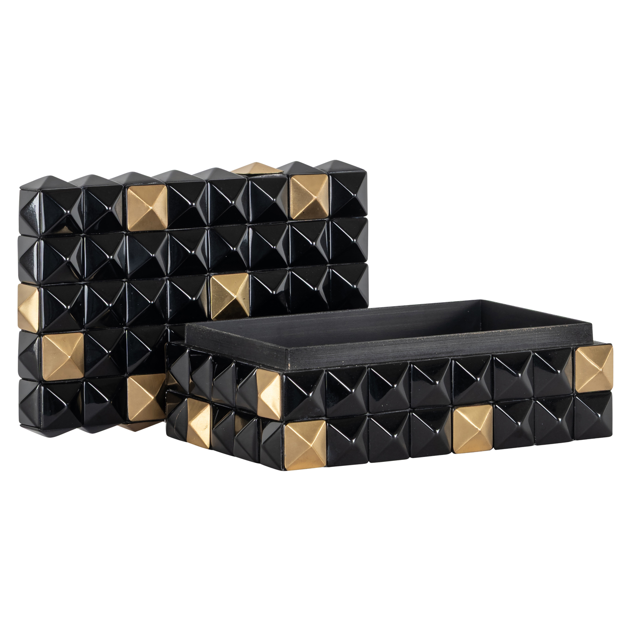 Opbergdoos Velicia black/gold - Richmond Interiors