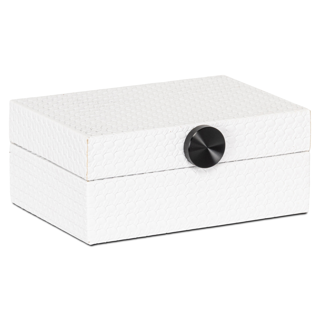 Aufbewahrungsbox Myrth white small (Mdf|Pu Leder|zinklegering) - Richmond Interiors
