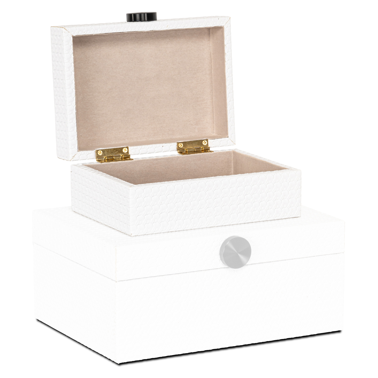 Caja de almacenaje Myrth blanca pequeña - Richmond Interiors