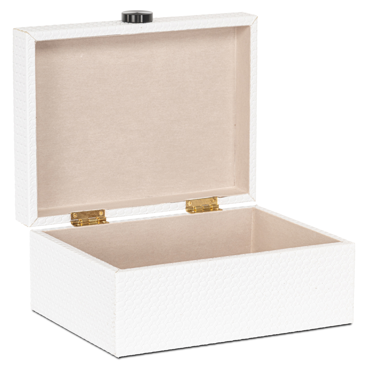 Aufbewahrungsbox Myrth white large (Mdf|Pu Leder|zinklegering) - Richmond Interiors
