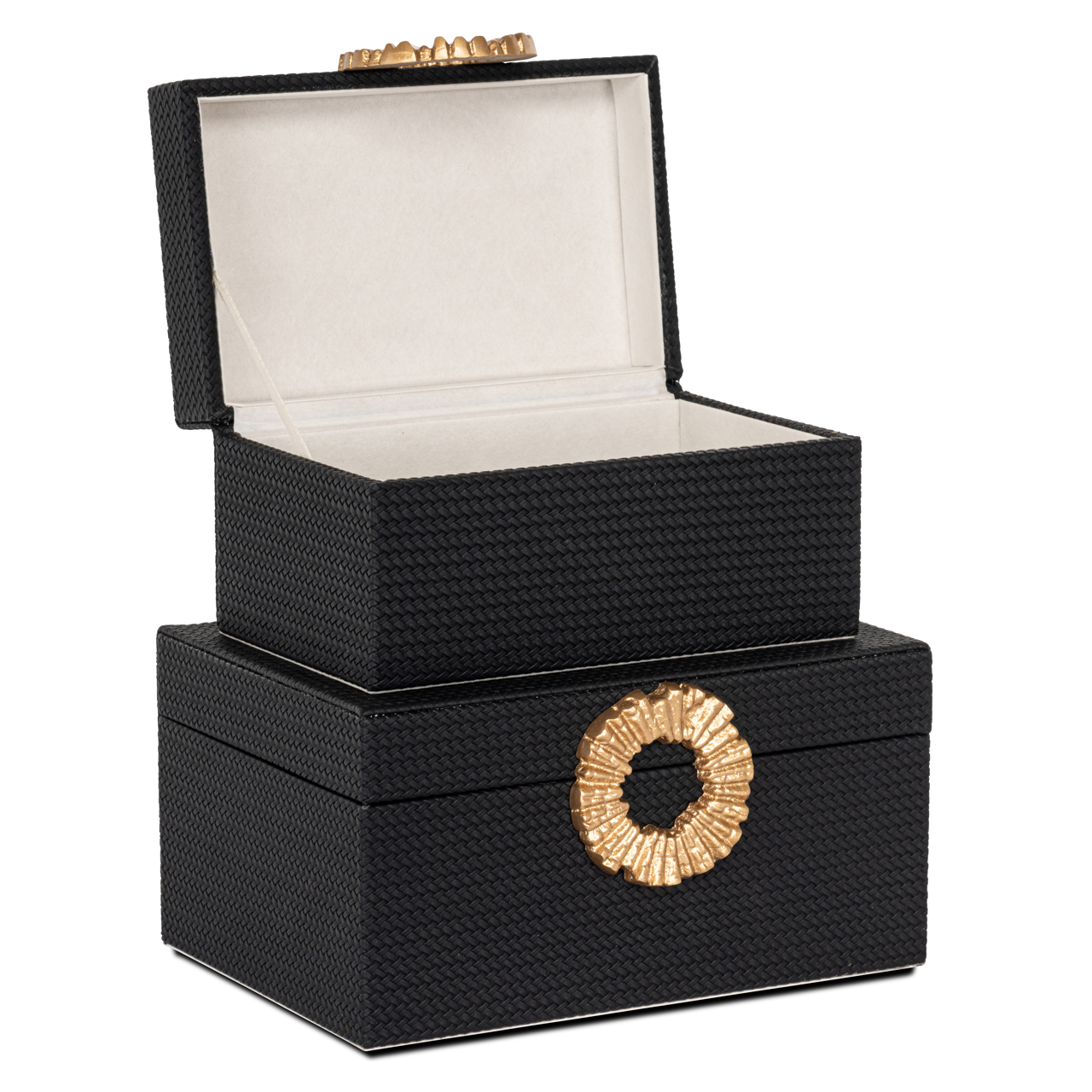 Opbergdoos Amal black/gold large - Richmond Interiors
