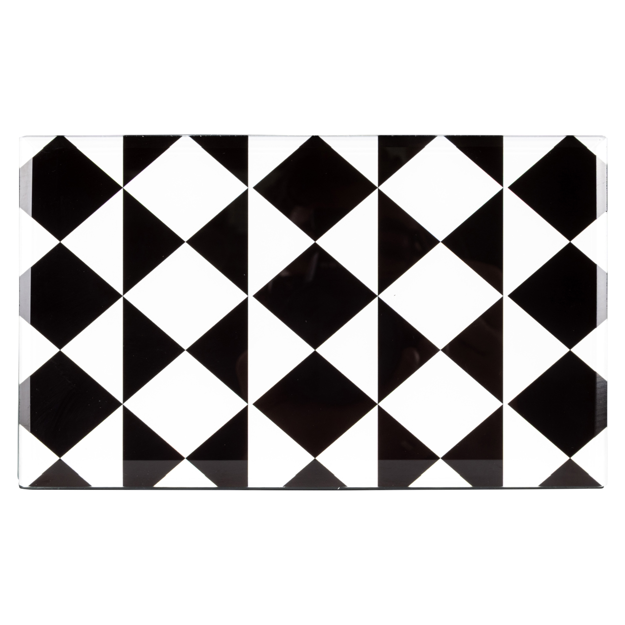 Aufbewahrungsbox Silas black/white small (Mdf|Glas) - Richmond Interiors