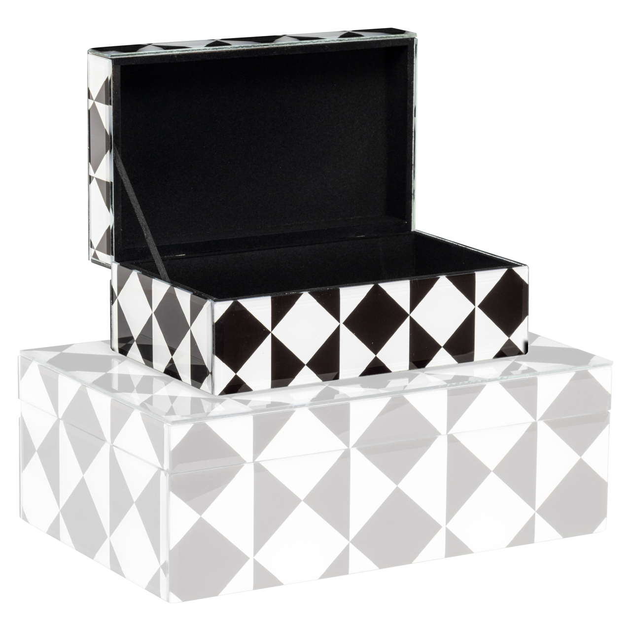 Caja de almacenaje Silas negro/blanco pequeña - Richmond Interiors
