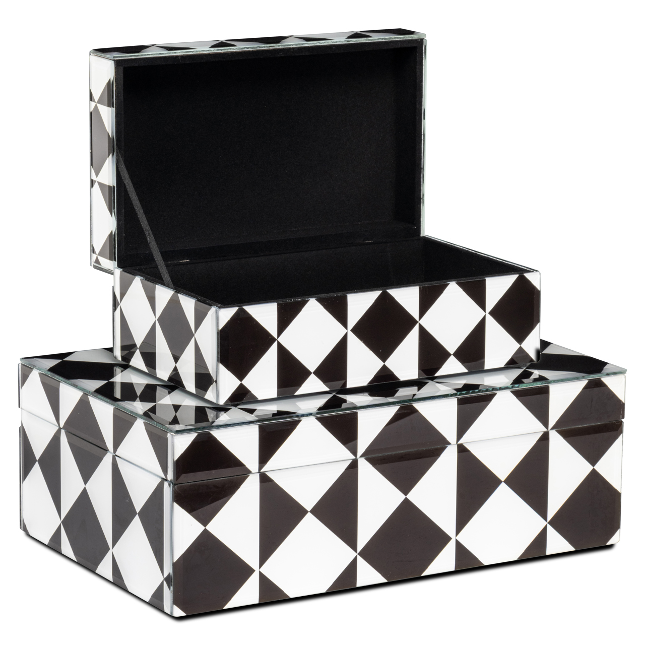Caja de almacenaje Silas negro/blanco pequeña - Richmond Interiors