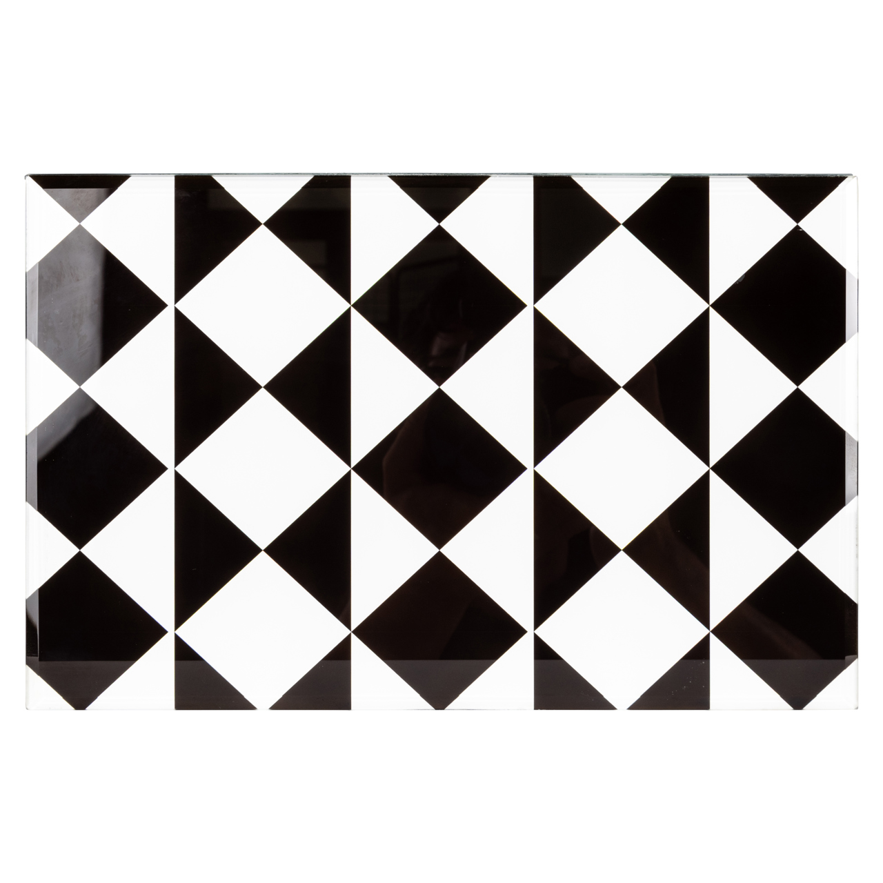 Aufbewahrungsbox Silas black/white large (Mdf|Glas) - Richmond Interiors