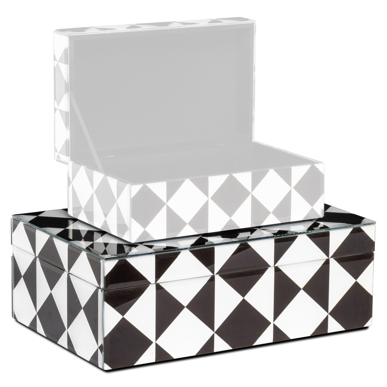 Caja de almacenaje Silas black/white large - Richmond Interiors