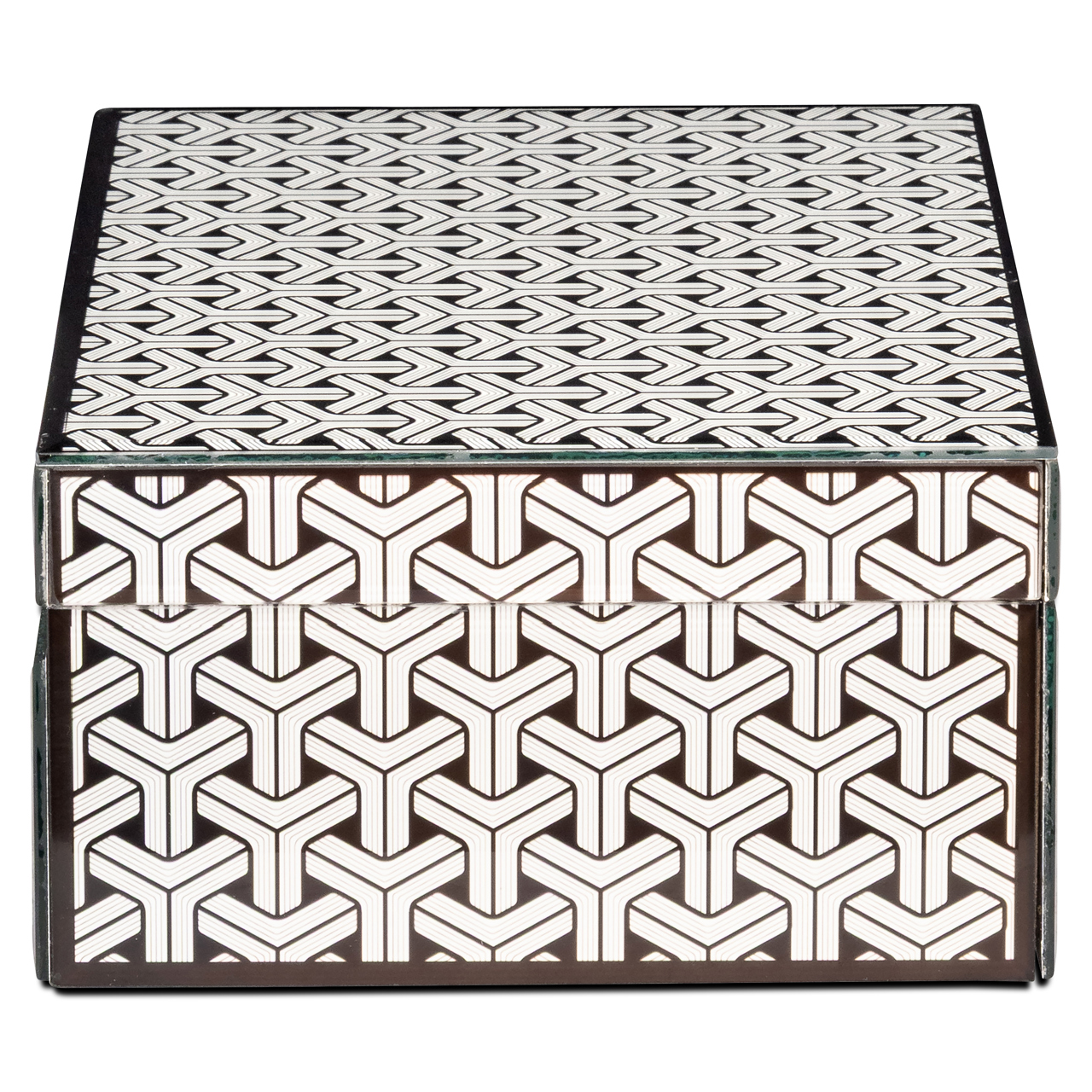 Caja de almacenaje Feliz black/white large - Richmond Interiors