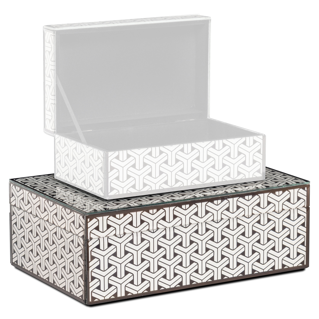 Caja de almacenaje Feliz black/white large - Richmond Interiors