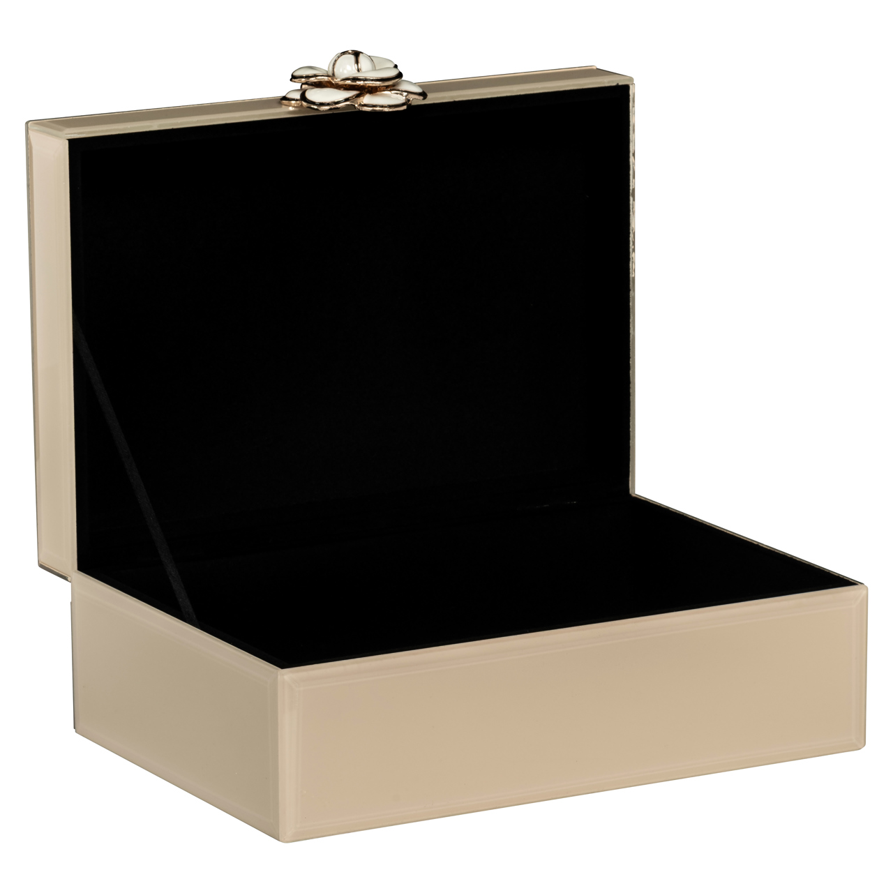 Aufbewahrungsbox Abbey ivory small (Mdf|Glas|zinklegering) - Richmond Interiors
