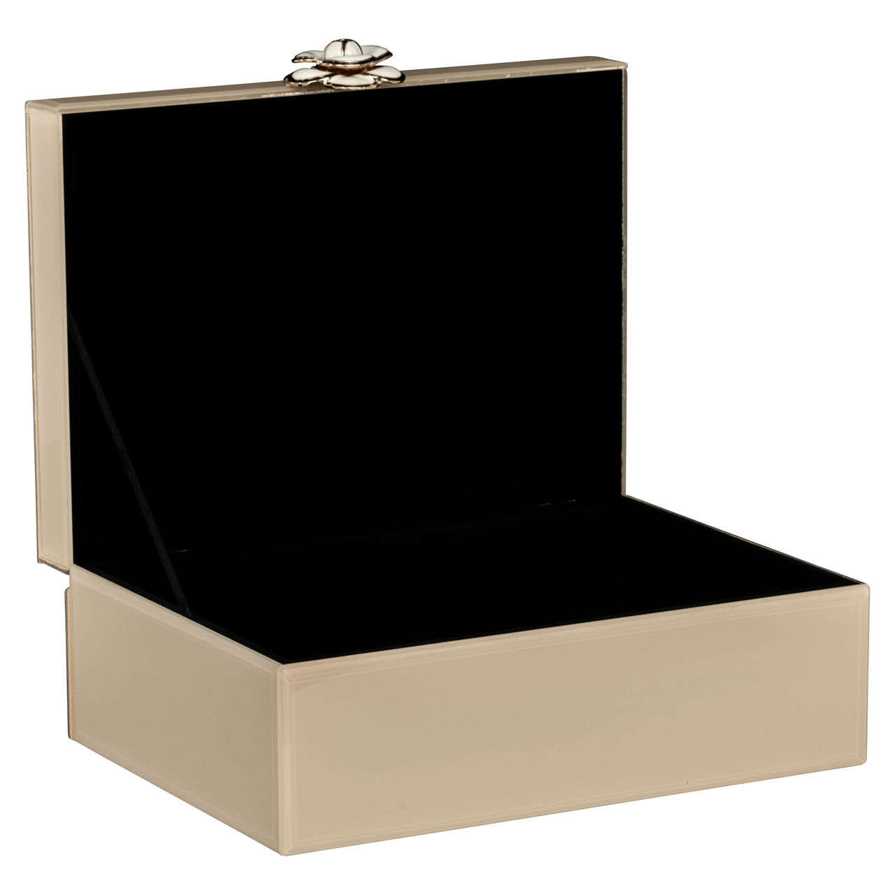 Aufbewahrungsbox Abbey ivory large (Mdf|Glas|zinklegering) - Richmond Interiors