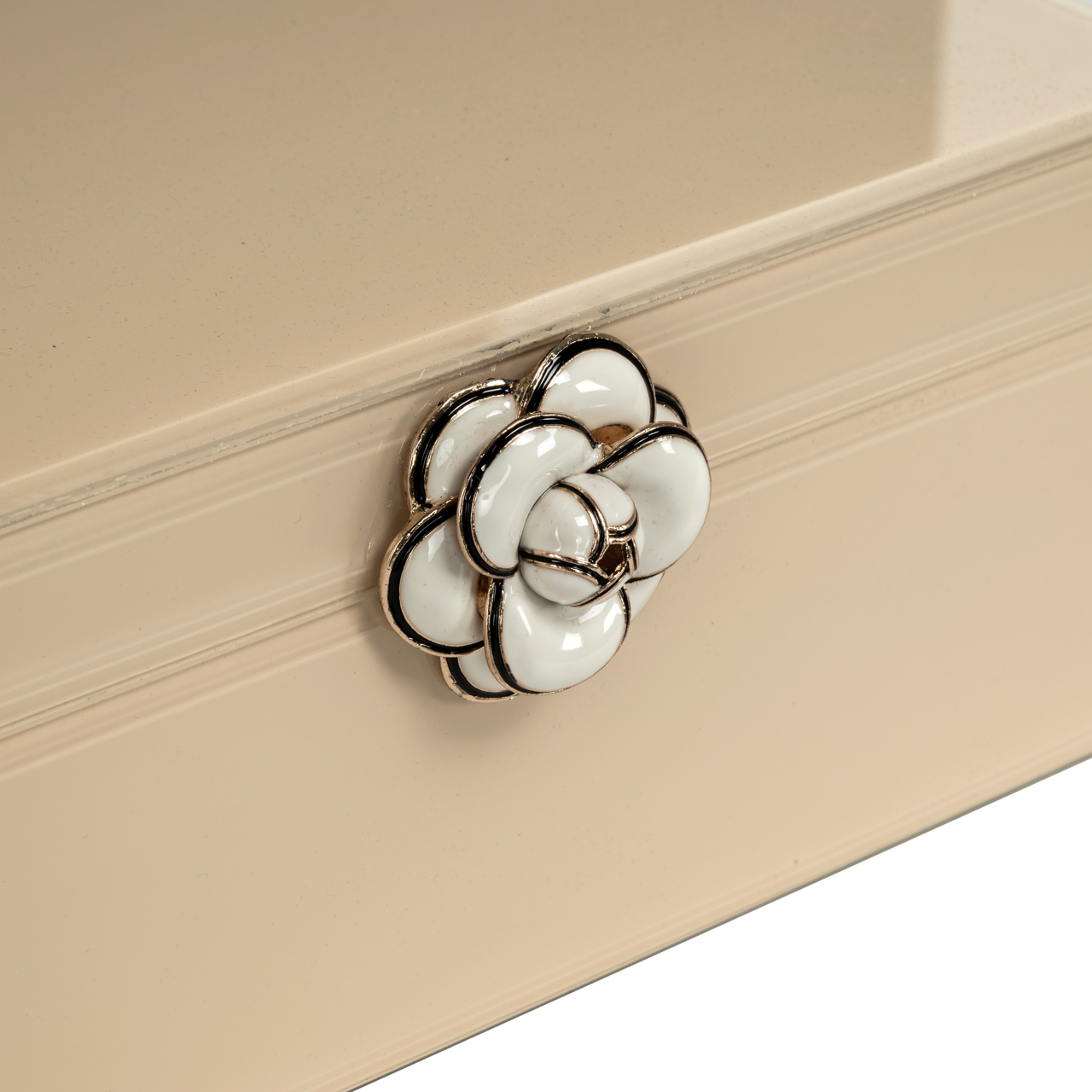 Aufbewahrungsbox Abbey ivory large (Mdf|Glas|zinklegering) - Richmond Interiors