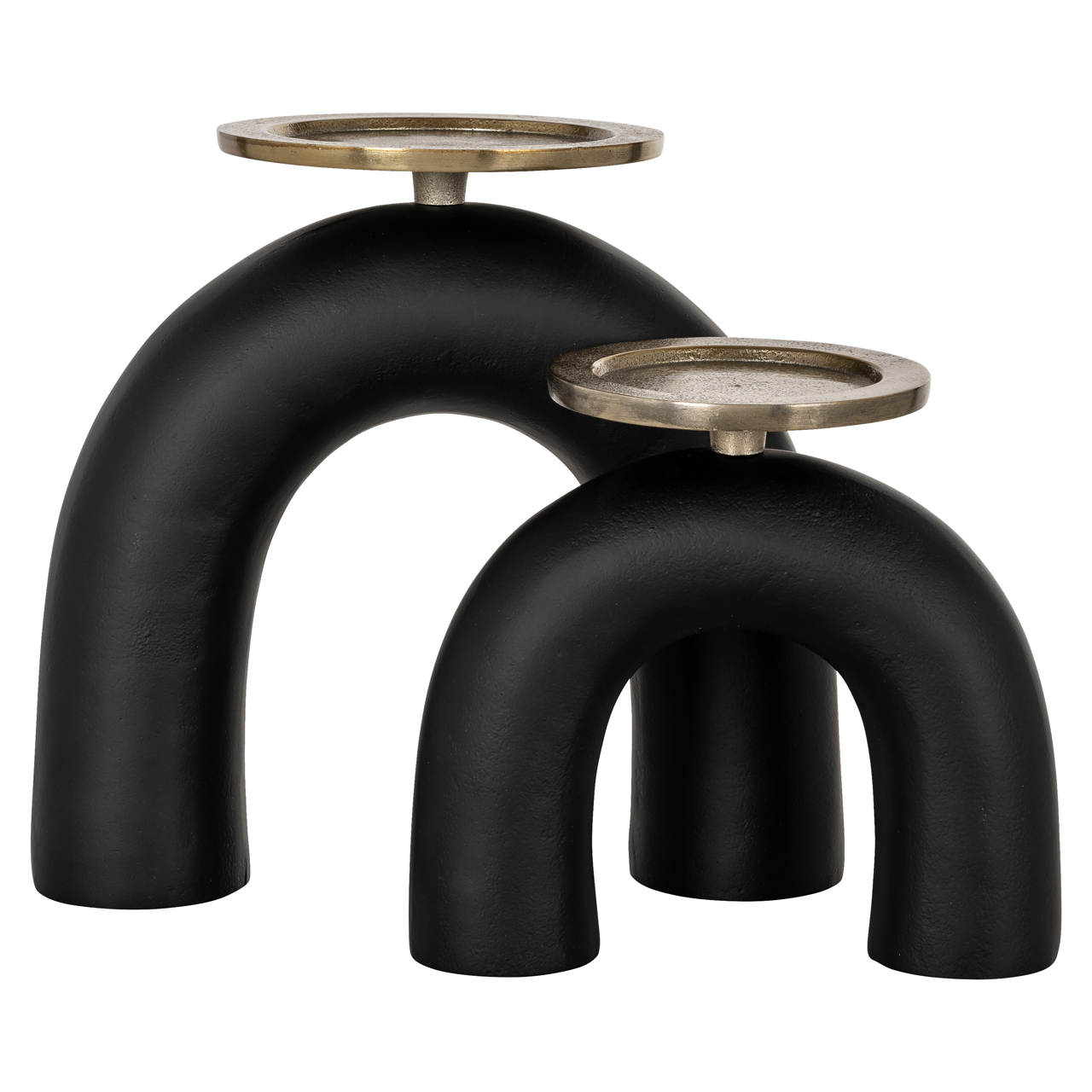 Candelabro Livi negro/dorado large - Richmond Interiors