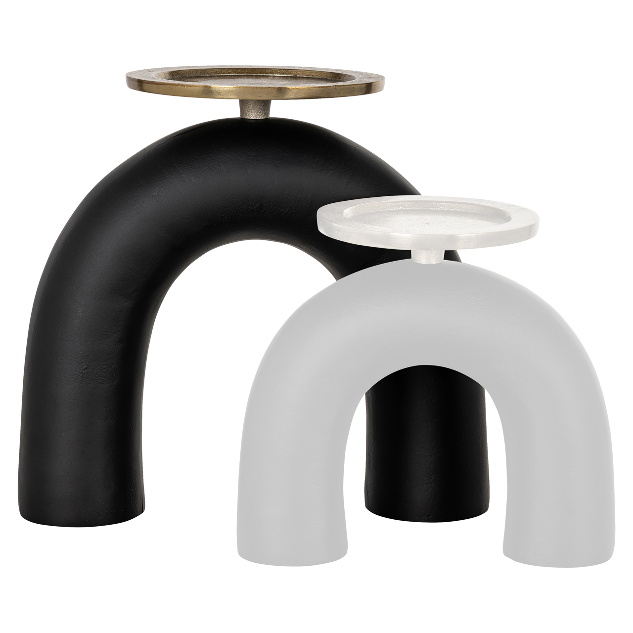 Candelabro Livi negro/dorado large - Richmond Interiors