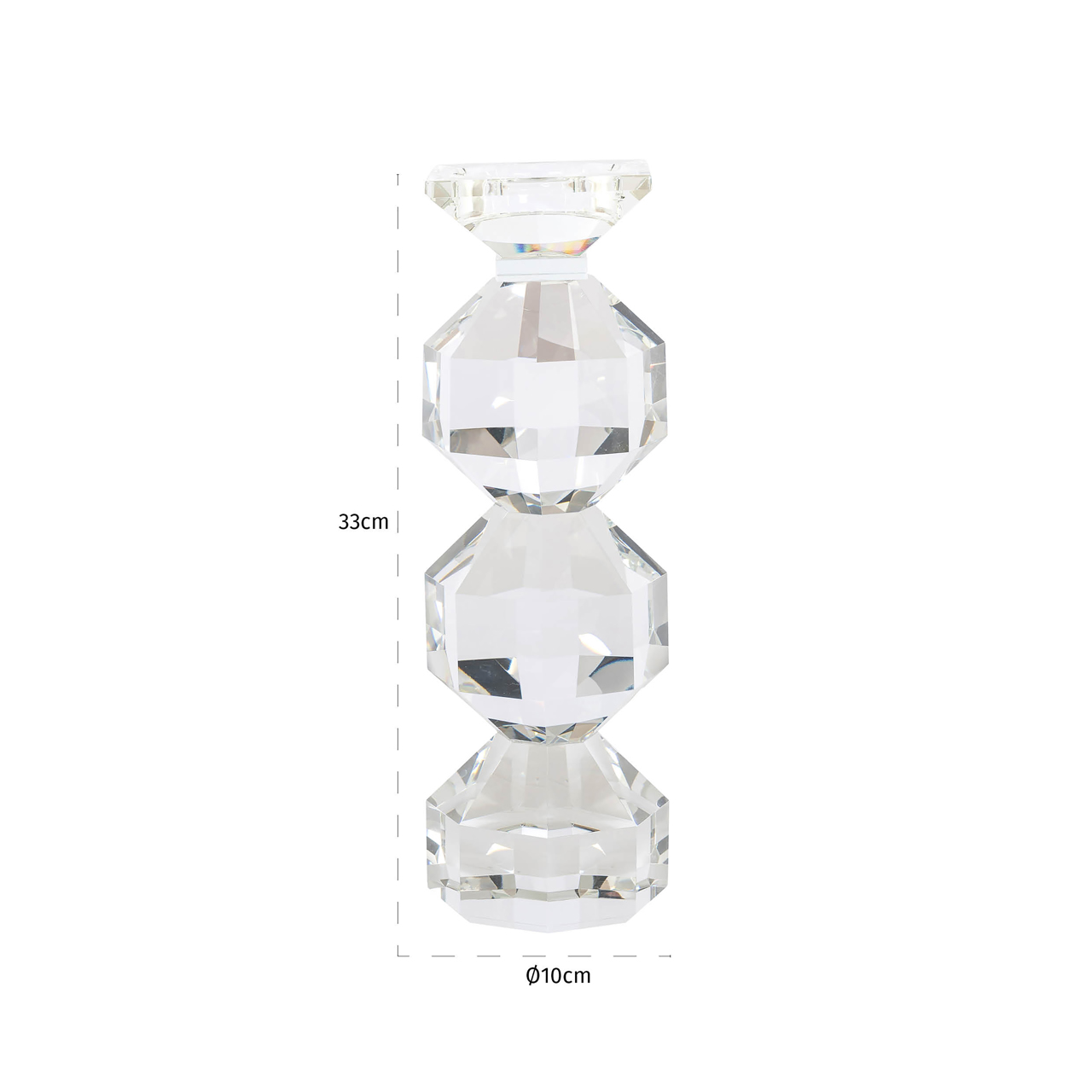 Candelabro Safia transparente pequeño - Richmond Interiors