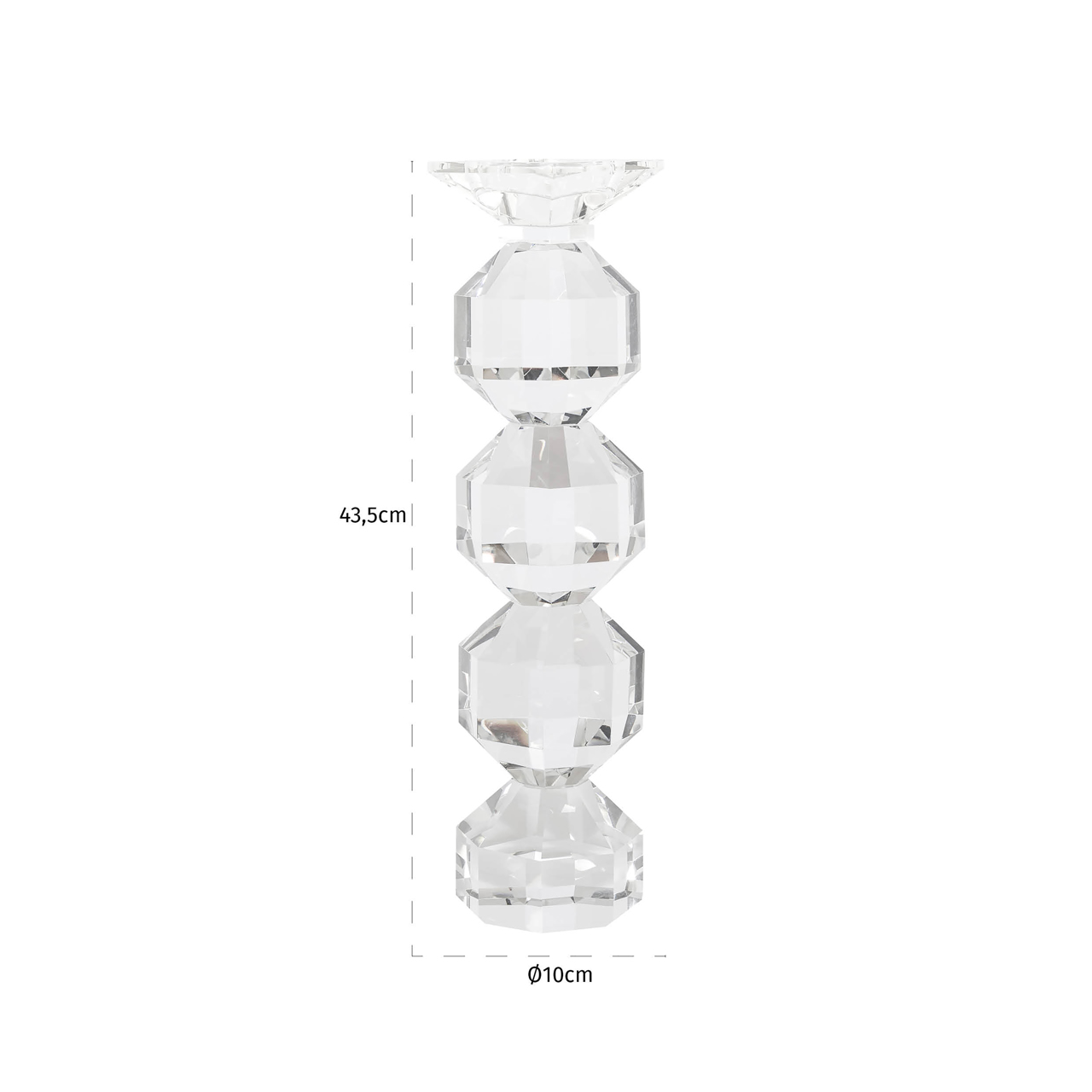Candelabro Safia transparente grande - Richmond Interiors