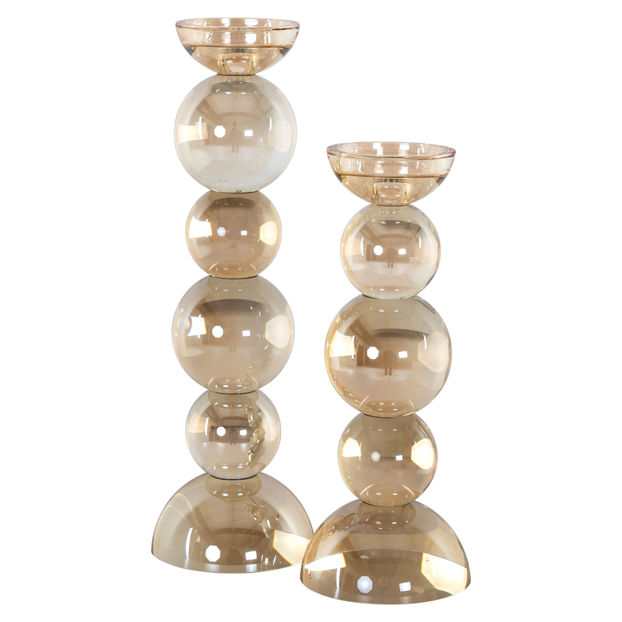 Kerzenhalter Emie brown small (Glas) - Richmond Interiors