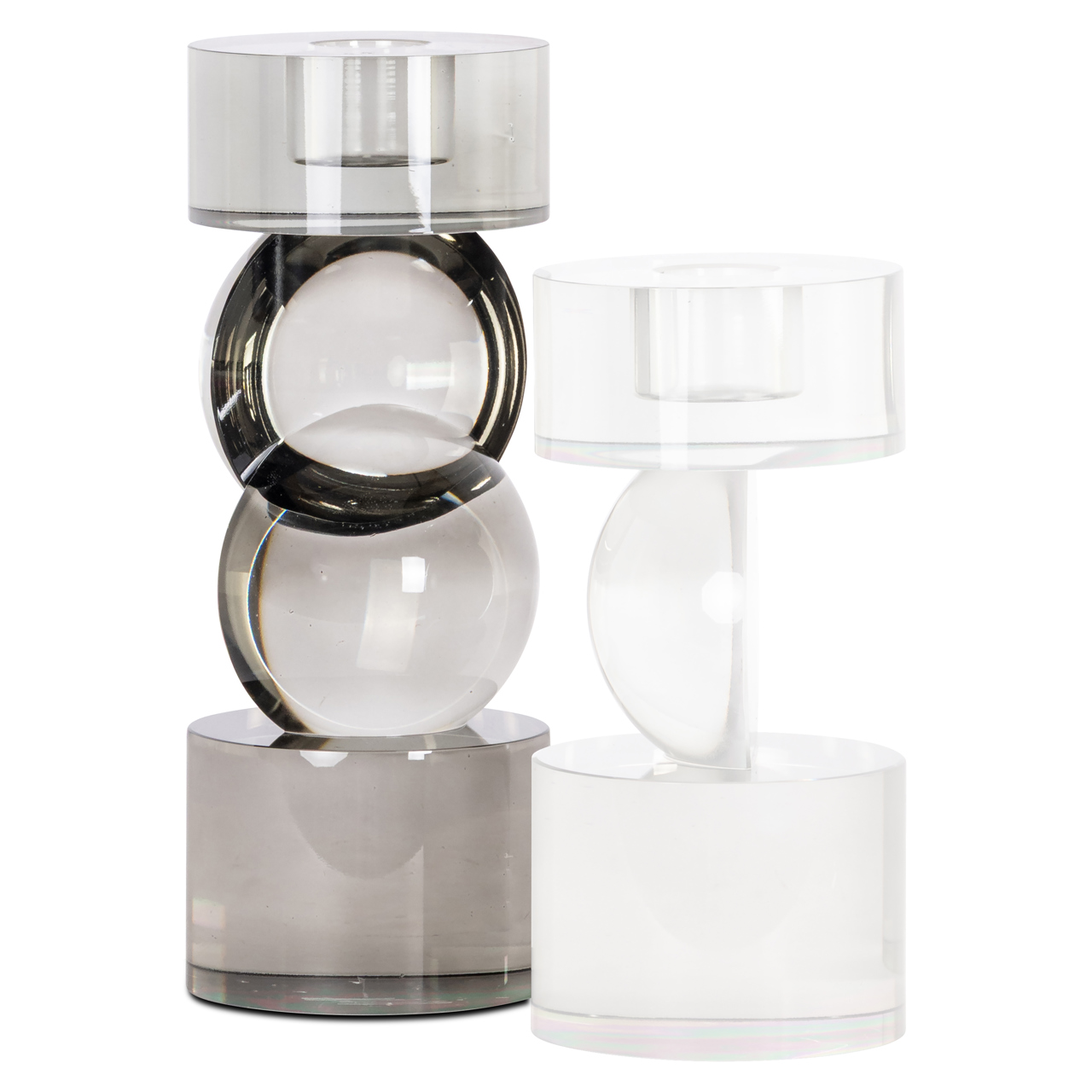 Kerzenhalter Jennyl grey large (Glas) - Richmond Interiors