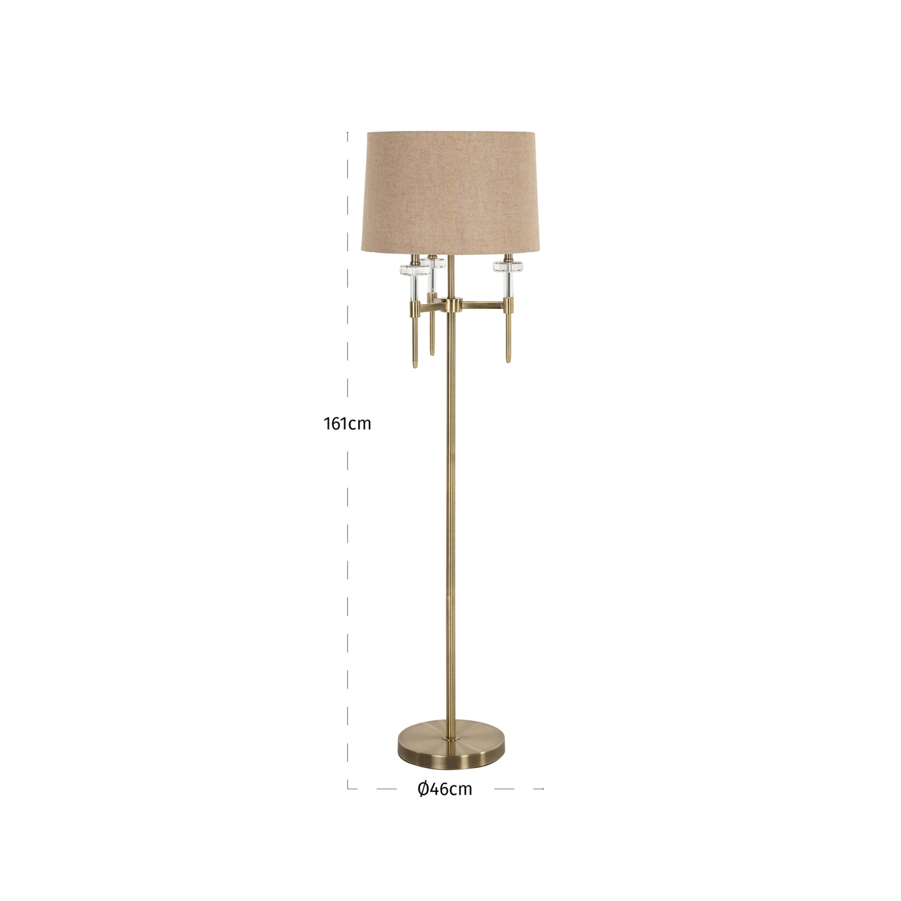 Stehlampe Josie brushed gold - Richmond Interiors