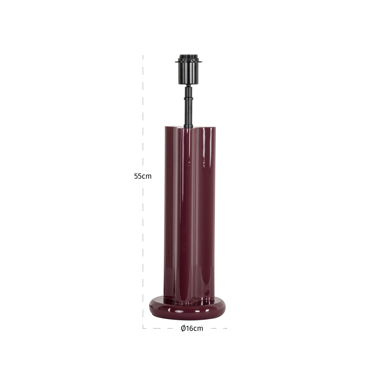 Tischlampe Alina burgundy - Richmond Interiors