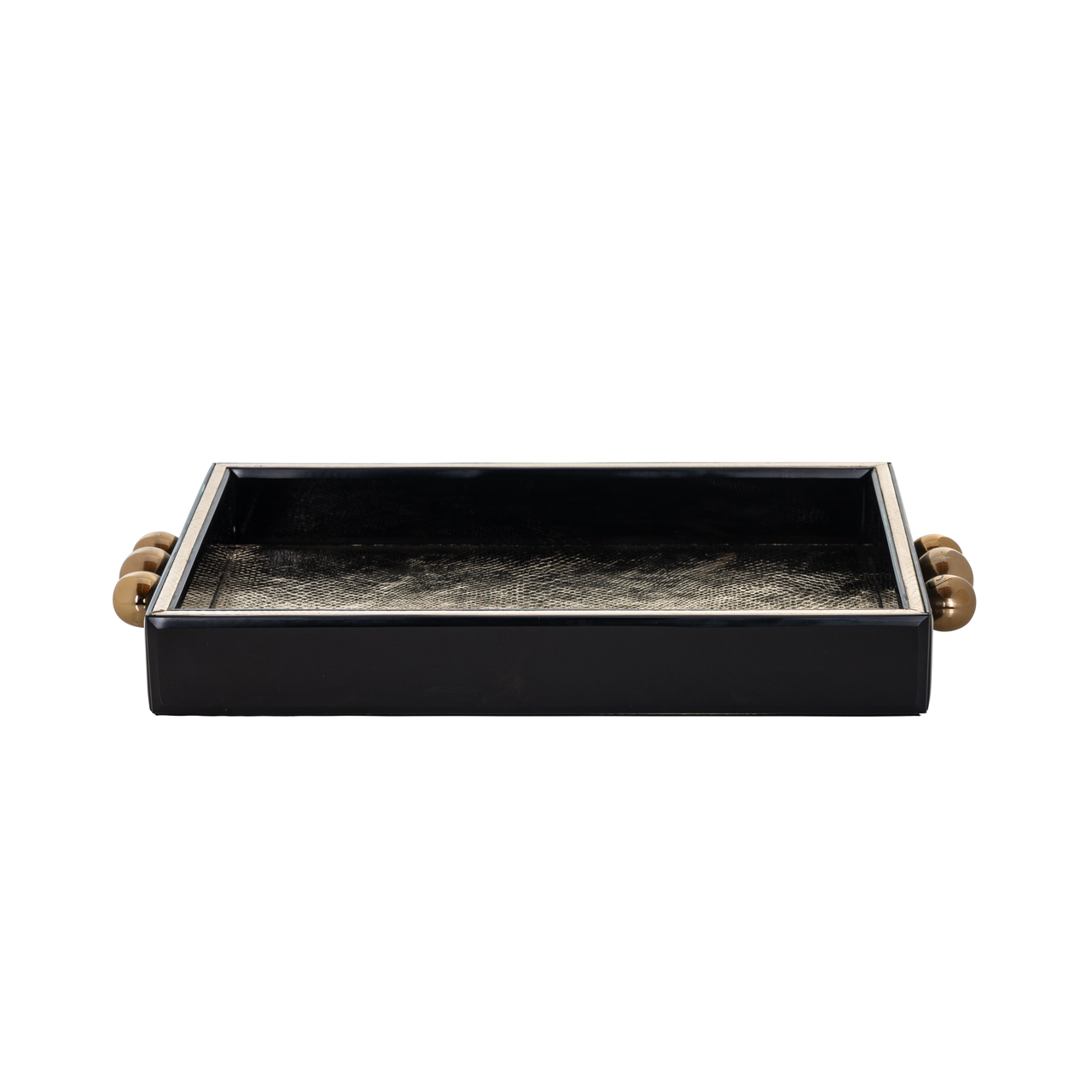 Tablett Liv black/gold (Ijzer|Mdf|Glas) - Richmond Interiors