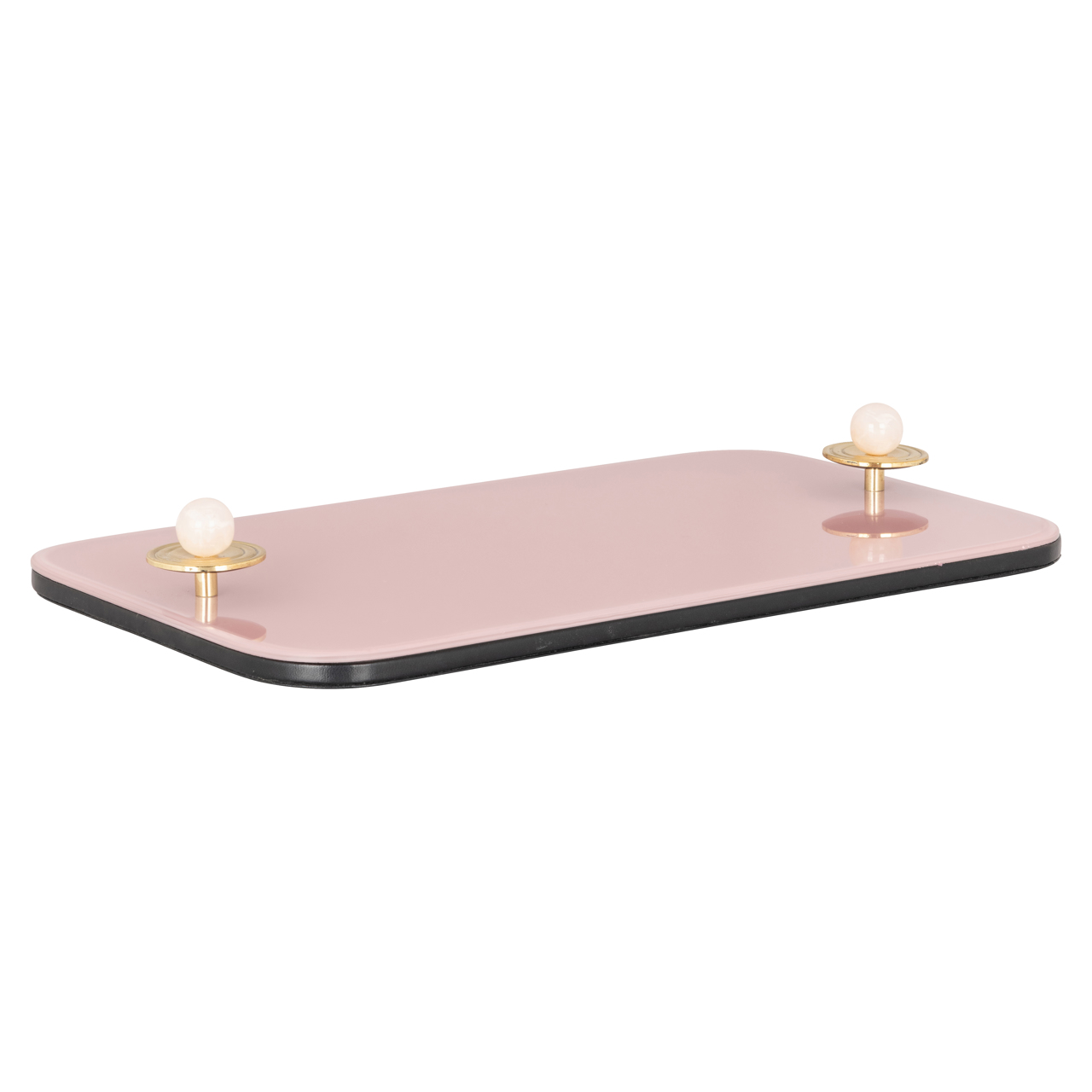 Tablett Jalien pink (Resin|Mdf|Glas|Rexeen) - Richmond Interiors