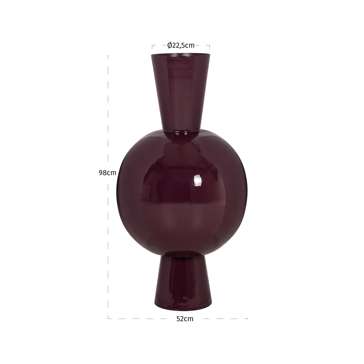 Vase Avine burgundy (Ijzer|Emaille) - Richmond Interiors