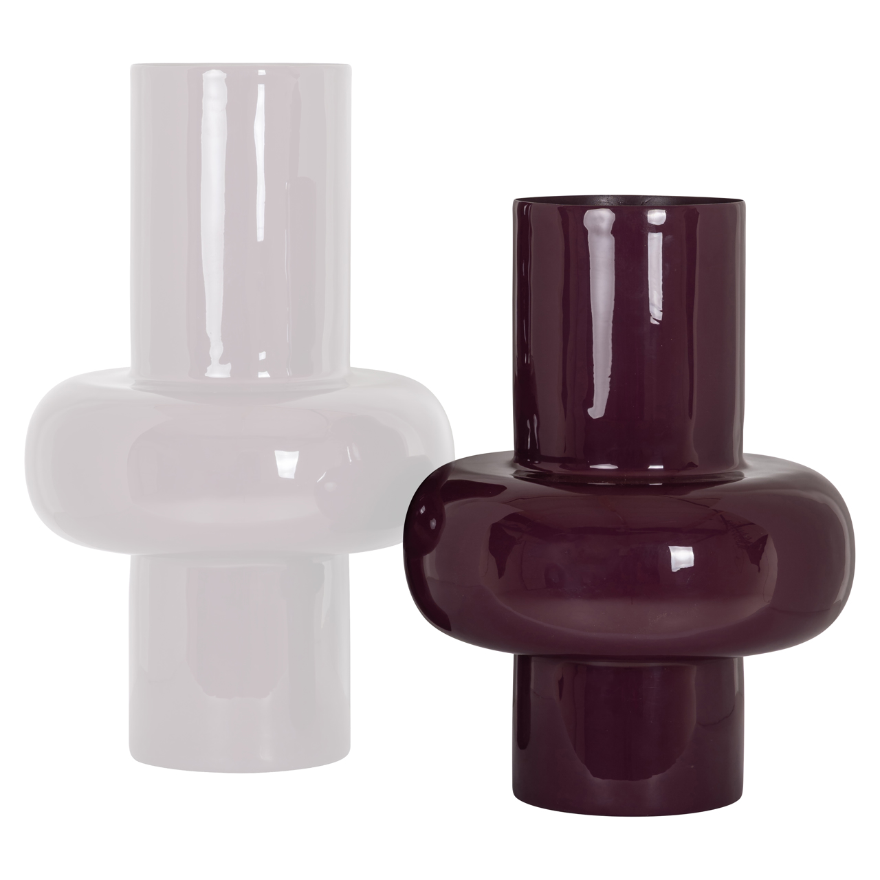 Vase Ashlyn burgundy small (Ijzer|Emaille) - Richmond Interiors