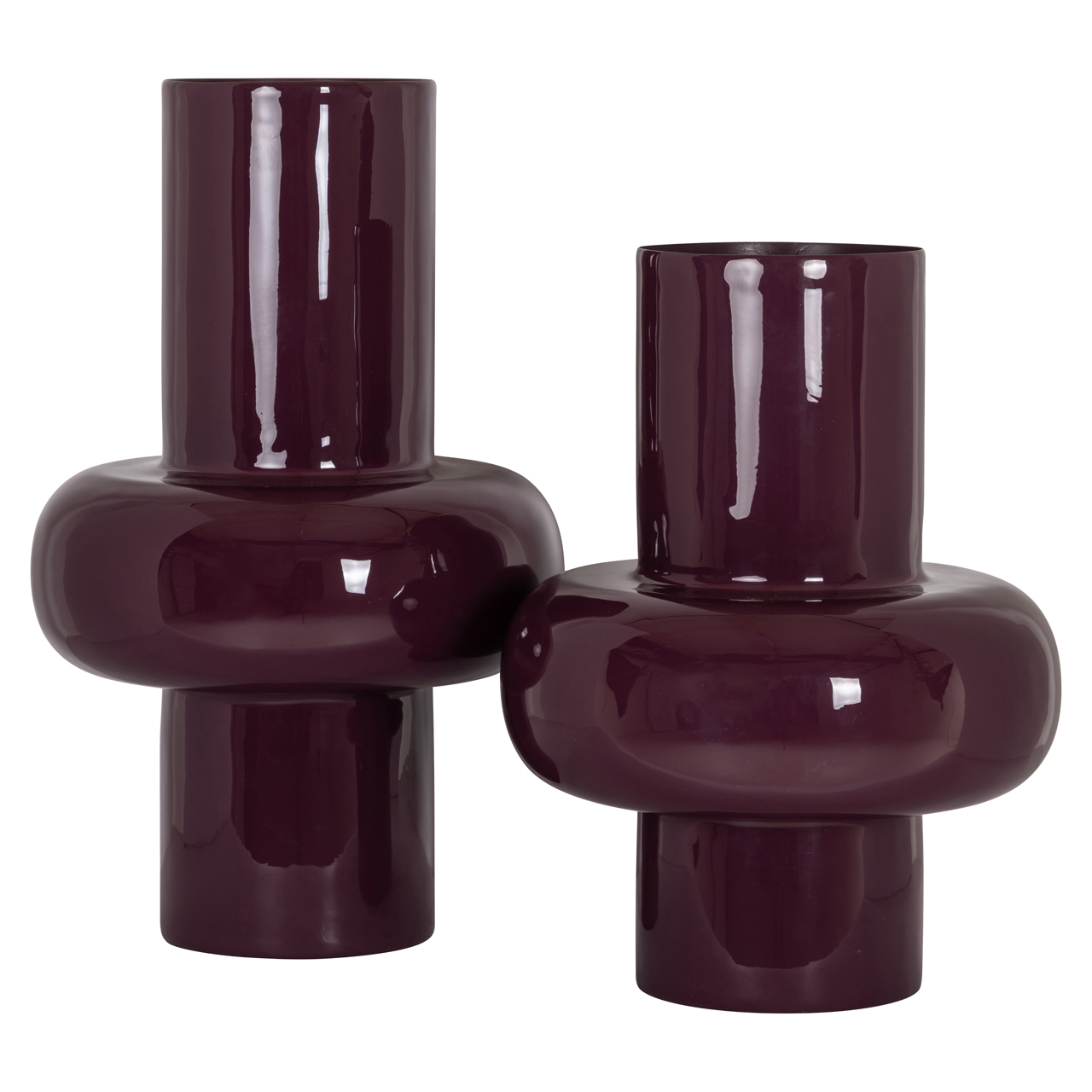 Vase Ashlyn burgundy large (Ijzer|Emaille) - Richmond Interiors