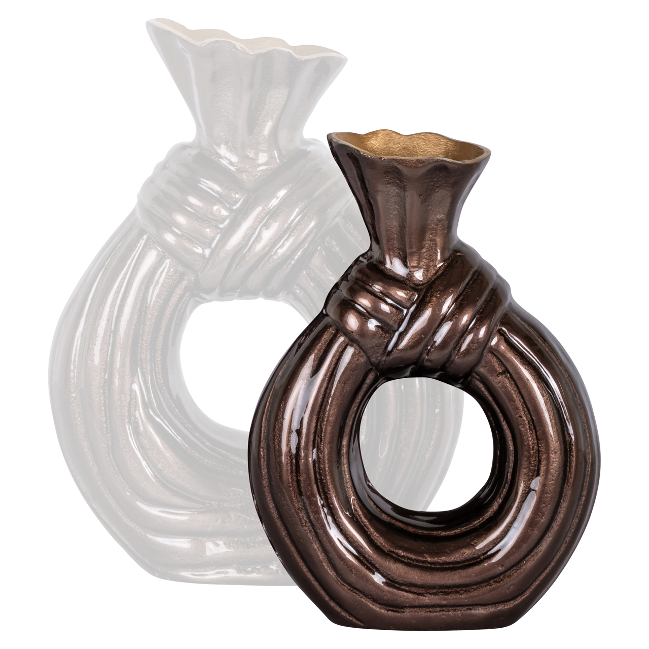 Vase Suen dark brown small (Aluminium) - Richmond Interiors