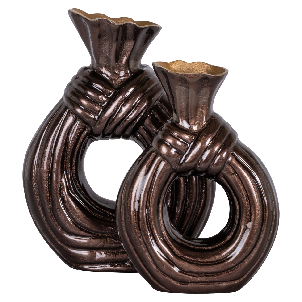 Vase Suen dark brown small (Aluminium) - Richmond Interiors