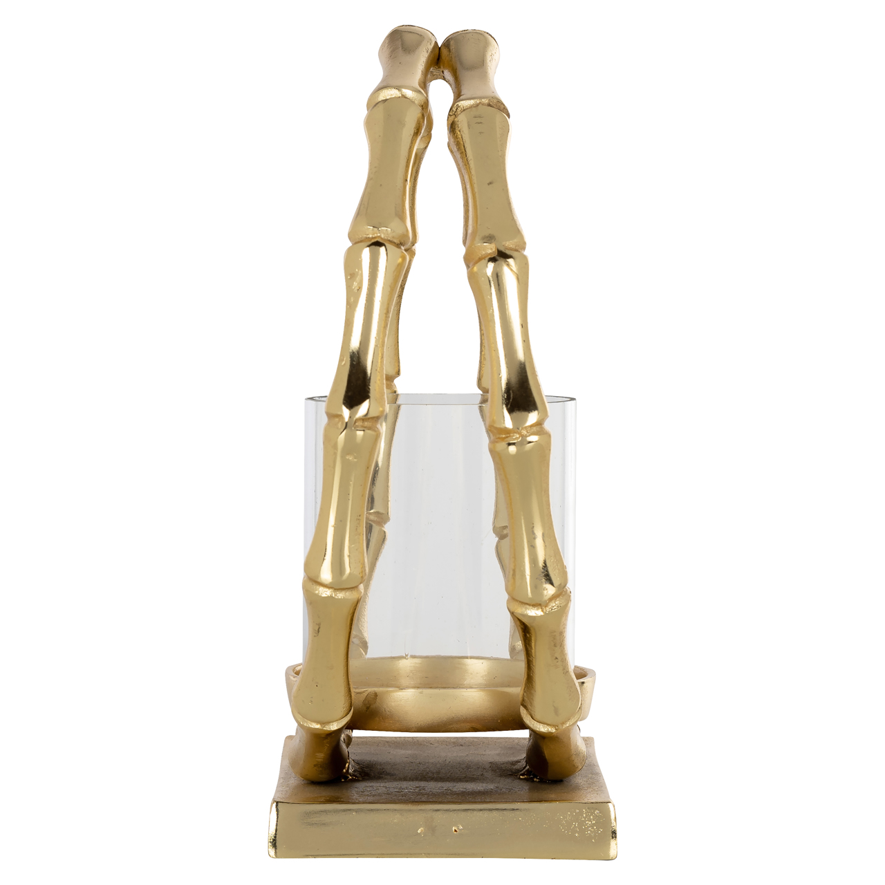 Windlicht Merlyn gold small (Aluminium|Glas) - Richmond Interiors