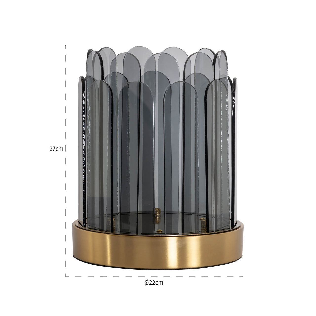 Windlicht Daisey smoke small (Ijzer|Glas) - Richmond Interiors