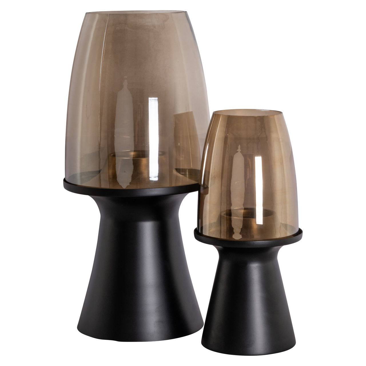 Windlicht Vienna black large (Ijzer|Glas) - Richmond Interiors