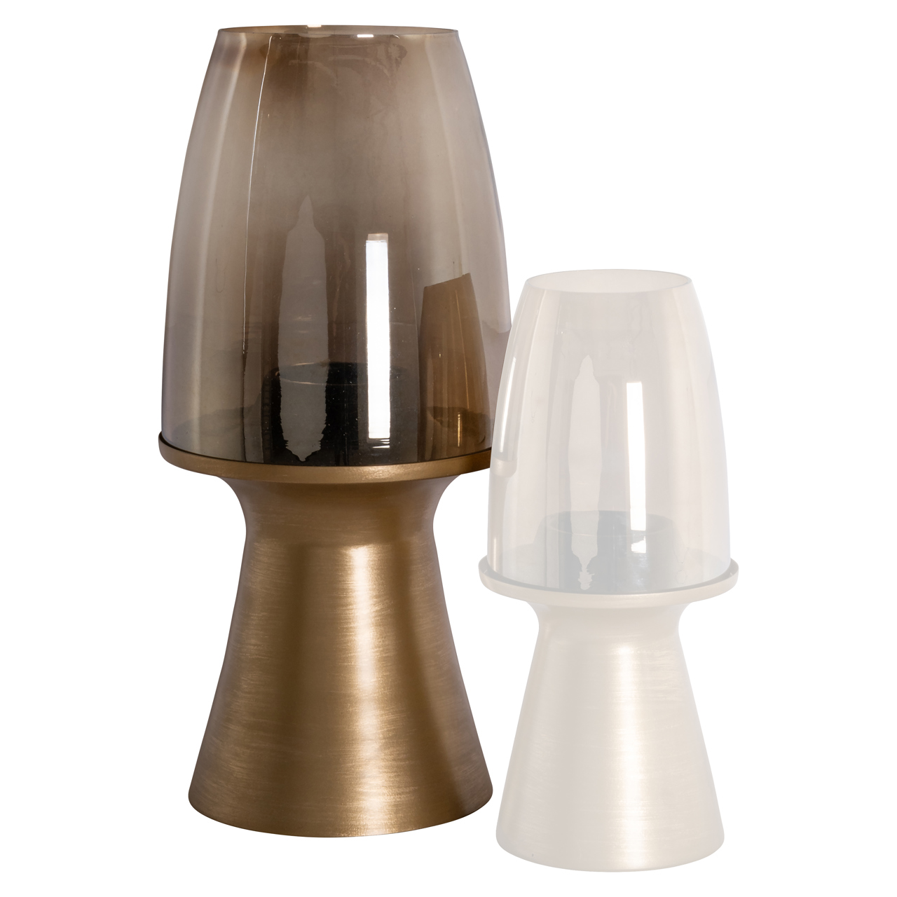 Windlicht Danea brushed gold large (Ijzer|Glas) - Richmond Interiors