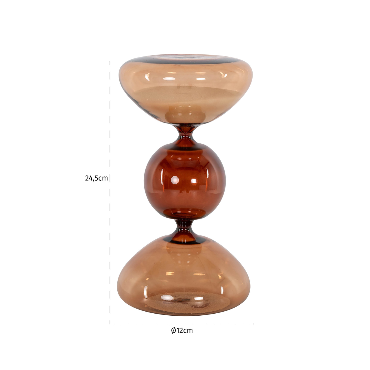 Objeto decorativo Elba marrón reloj de arena pequeño - Richmond Interiors