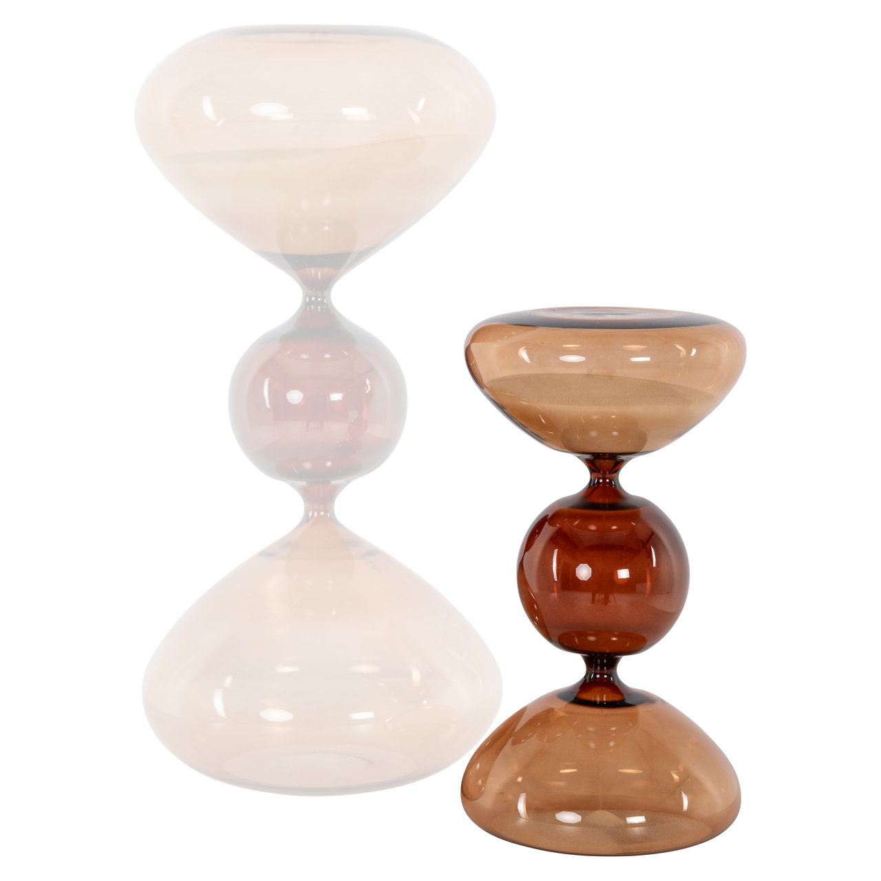 Dekoratives Objekt Elba brown hourglass small (Glas|Sand) - Richmond Interiors