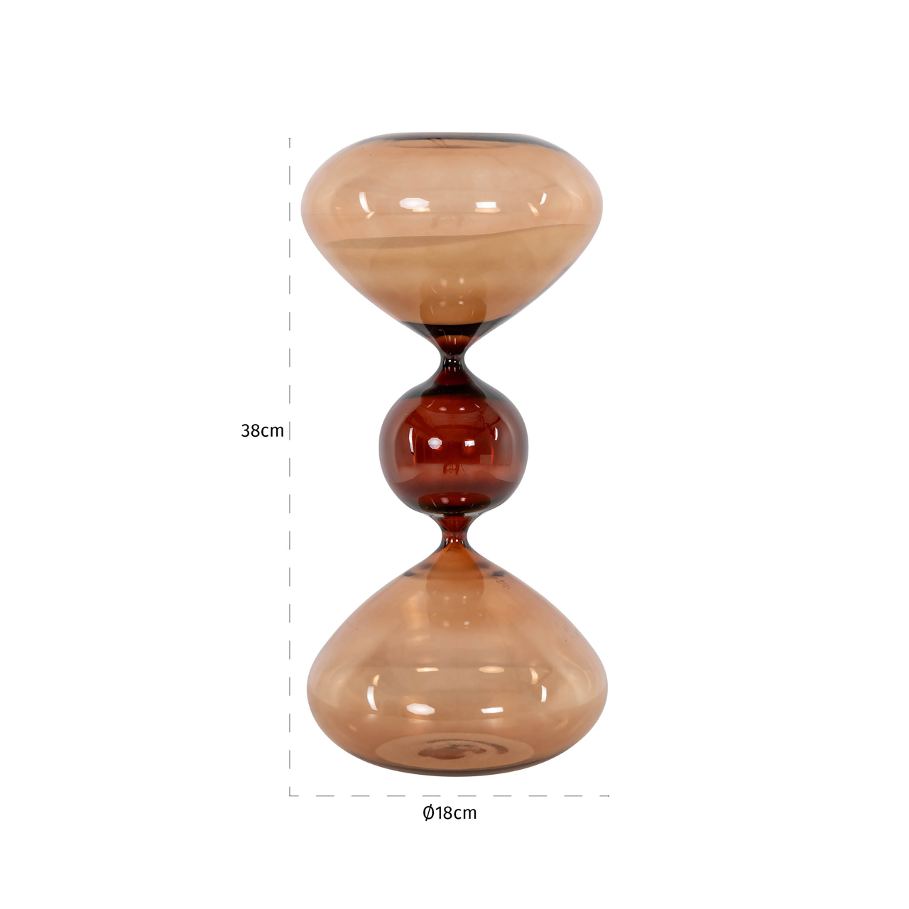 Dekoratives Objekt Elba brown large (Glas|Sand) - Richmond Interiors