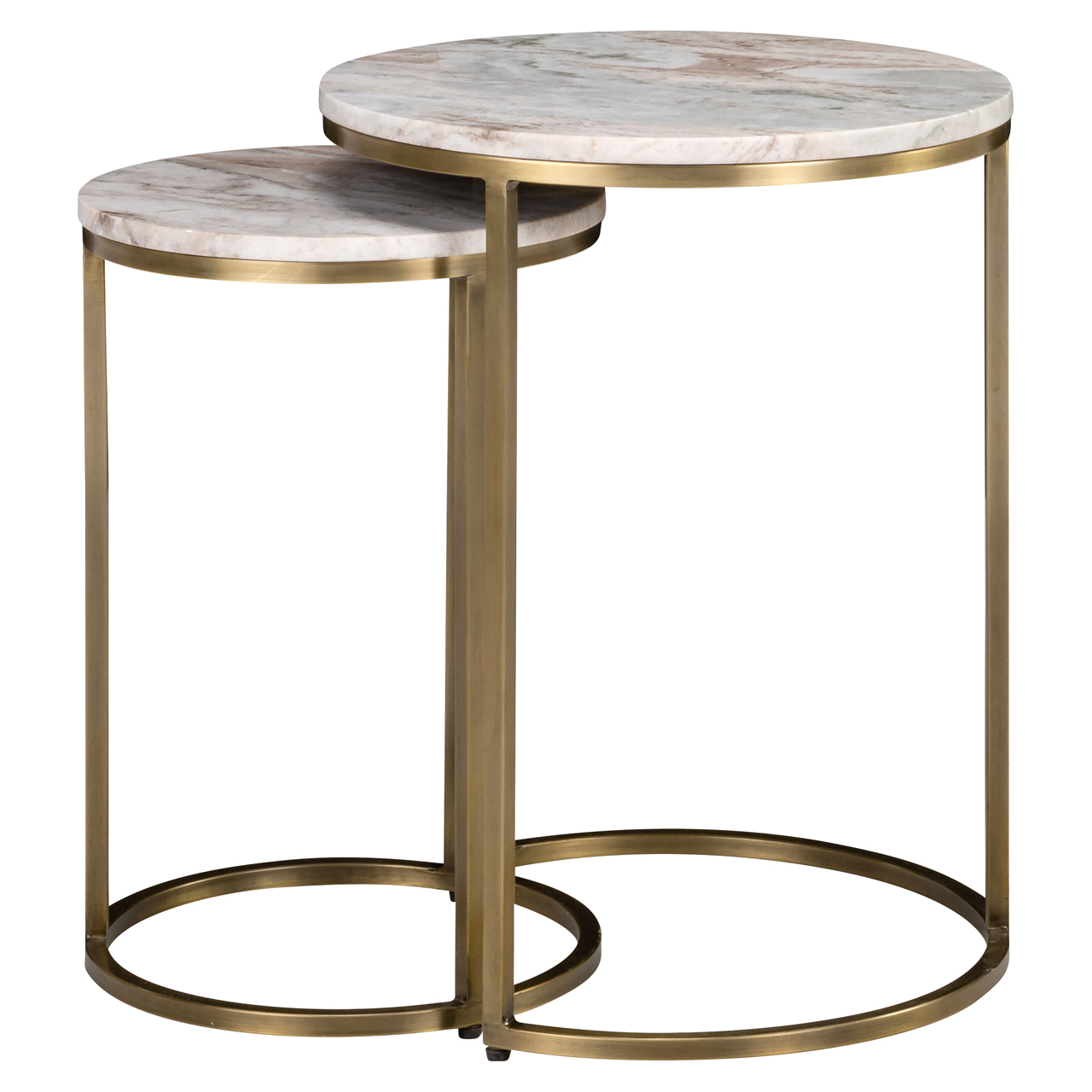 Mesa auxiliar Bottega Blush beige (set de 2) - Richmond Interiors