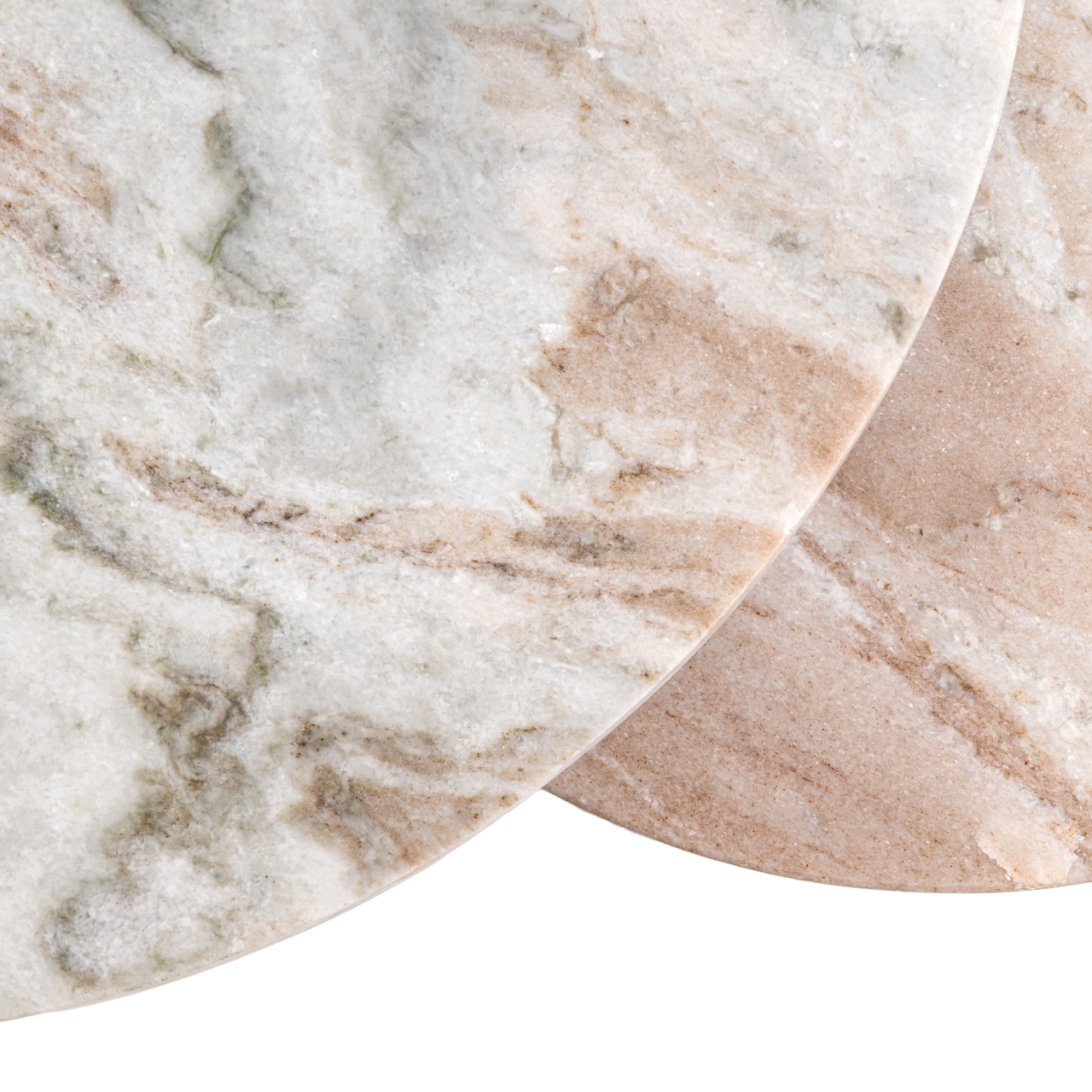 Beistelltisch Bottega Blush beige (Set aus 2) (Toronto Marmor|Ijzer) - Richmond Interiors