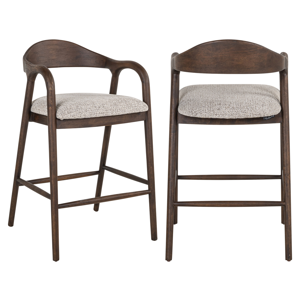 Thekenstuhl Mihara mocca fancy feuerhemmend - Richmond Interiors