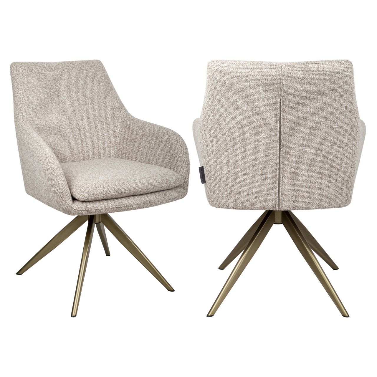 Silla de comedor Lisonne marrón cayena giratoria retardante de llama - Richmond Interiors
