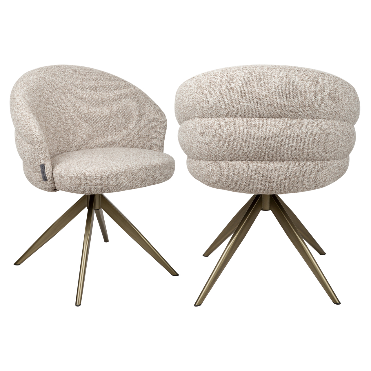 Dining chair Zendaya cayenne brown swivel flame retardant - Richmond Interiors