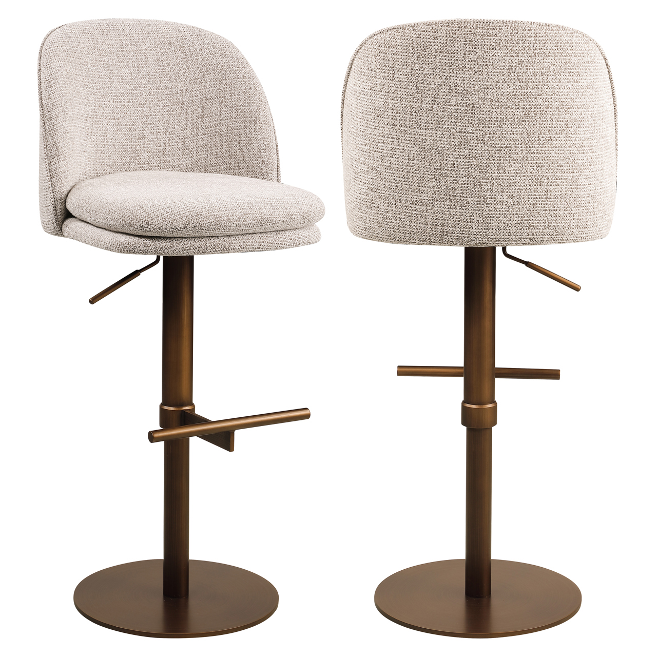 Barhocker Vesper mocca fancy drehbar - Richmond Interiors