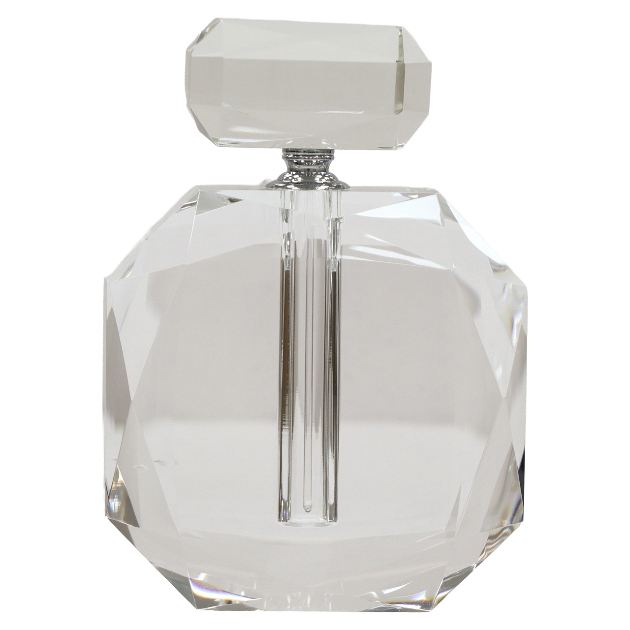 Objeto decorativo Khloe clear transparent perfume bottle - Richmond Interiors