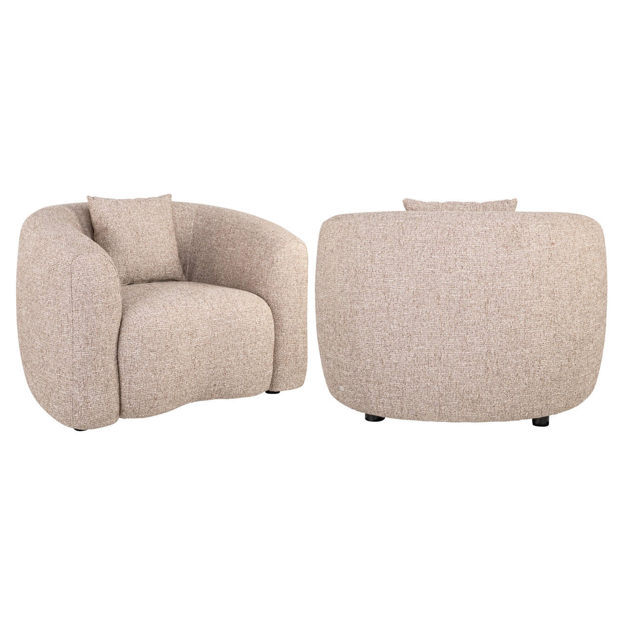 Lounge Stuhl Luxandra sand tweed feuerhemmend - Richmond Interiors