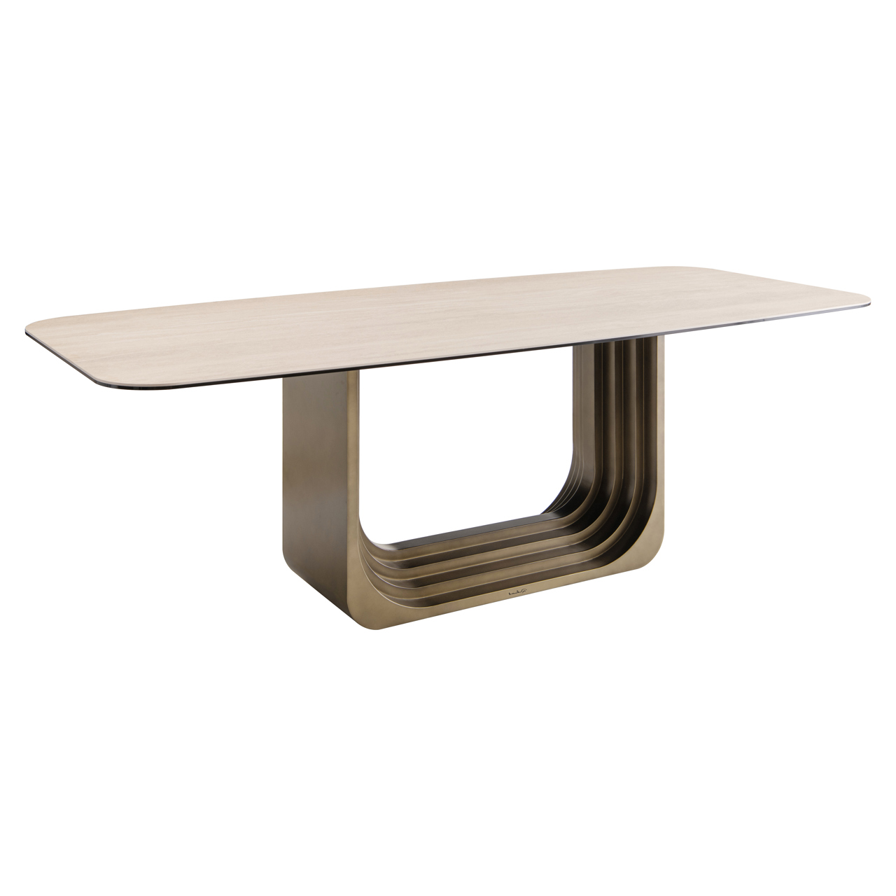 Esstisch Maxfield beige 230 (Ijzer|Keramiek|Glas) - Richmond Interiors